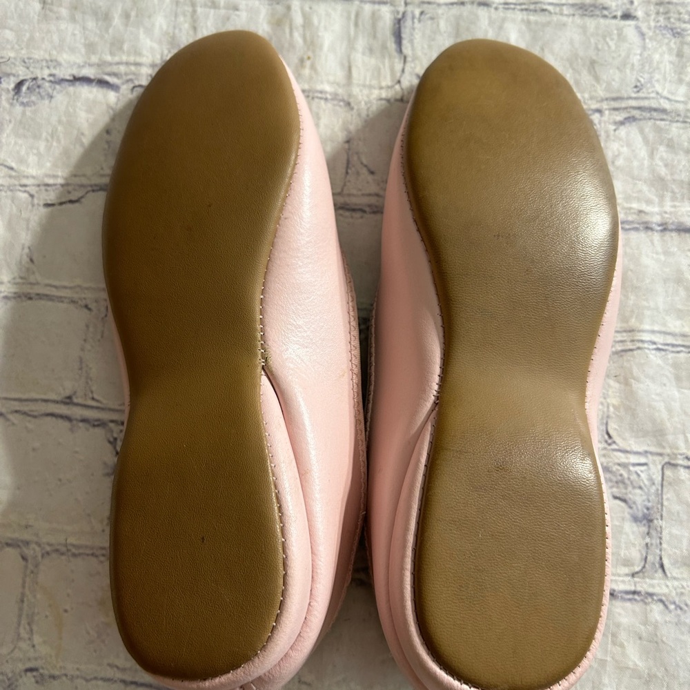 DANIEL GREEN PINK SPLIT LEATHER FAUX FUR LINING WOMEN’S SLIPPERS SIZE 7M - Picture 7 of 9